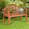 Costway 49'' Outdoor Folding Bench Eucalyptus Wood Backrest Armrest Patio Garden